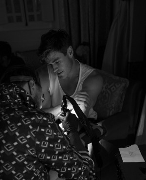 Dillon Forte with Chris Hemsworth