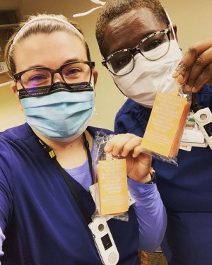 Police Officers Enjoying their frozen treats