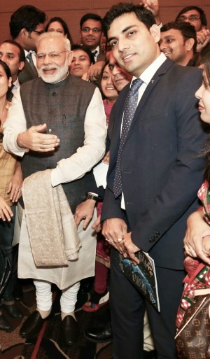Sandeep With Narendra Modi