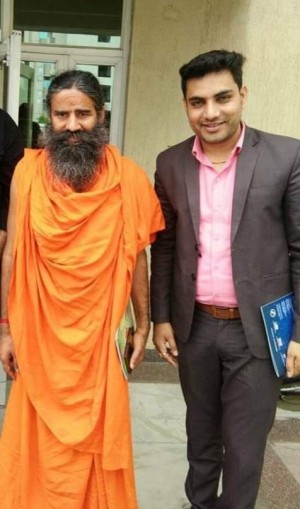 Sandeep with Ramdev Baba