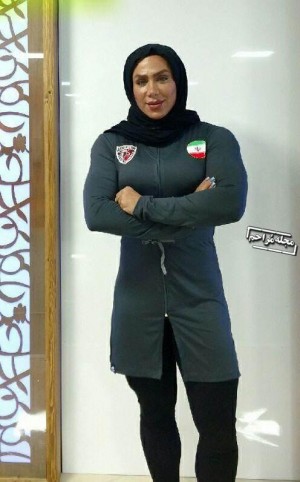 Sara Mostafanezhad , Iranian female body builder and Iranian women's bodybuilding referee
