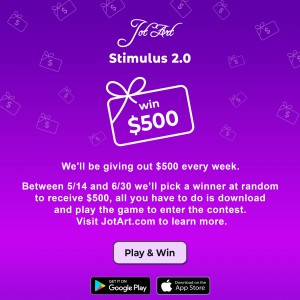 Jot Art “Play and Win” $5M Contest Includes the Addictive Color Speedball iOS & Android Game