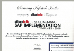 SAP IT Implementation Company Certificate