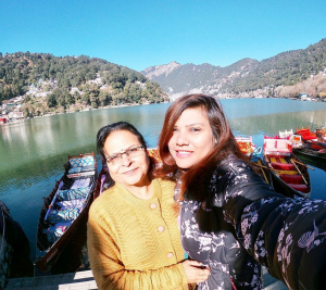 Anamika Mishra with her Mother - source: Anamika Mishra