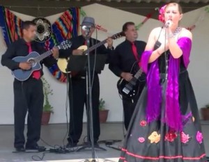 Angelica Montaño performed at a cultural festival in Los Angeles to a crowd of more than 10,000.