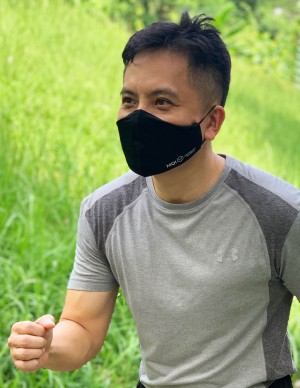 Copper infused mask is easy to breath and great for light exercise