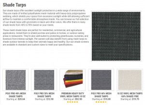 shade tarps