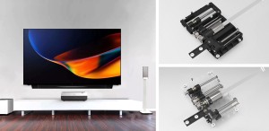linear positioning system for sliding soundbar