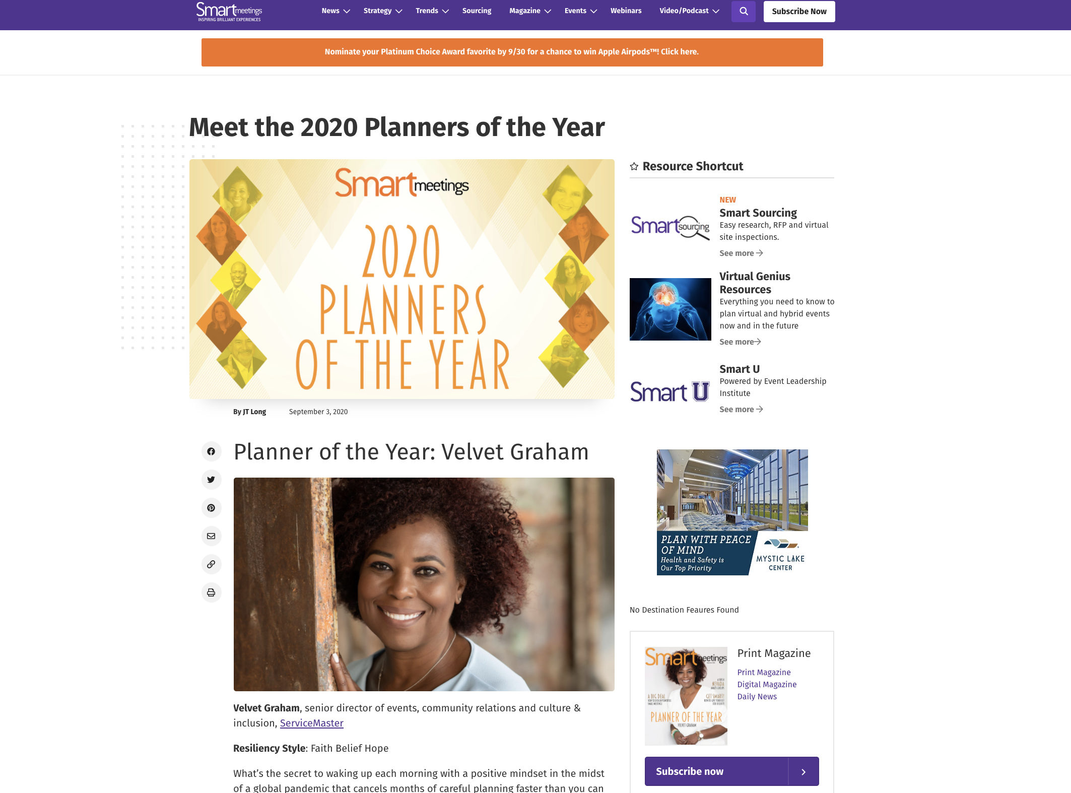 See the 2020 Planners of the Year at smartmeetingscom