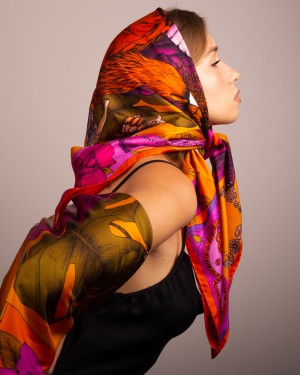 Ilona Tambor art silk scarf