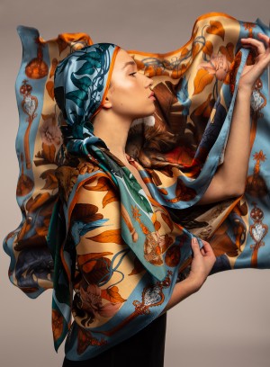 Ilona Tambor Launches New Range of Printed Art Silk Scarves