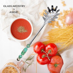 Handcrafted Beaded Pasta Server