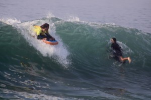 Jacob Papazian and Ken Viernes Take Off on the Wave