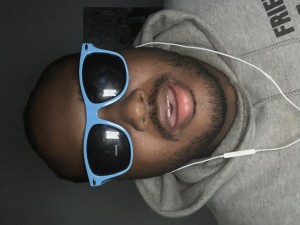 Earvin relaxing to some music