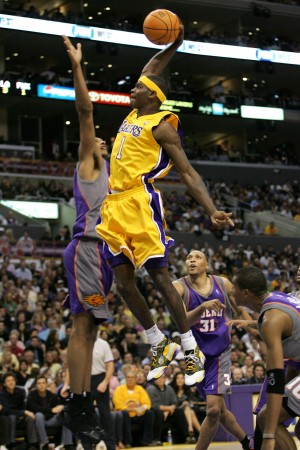 Smush Parker Dunking in LA game