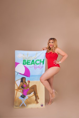 Blessed Beach Babe Beach Towel