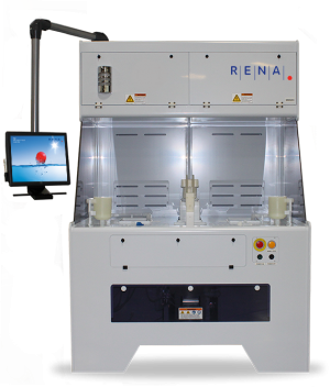 RENA Revolution Semi-Auto Wet Bench with patented TruEtch Technology tanks for precise etching.