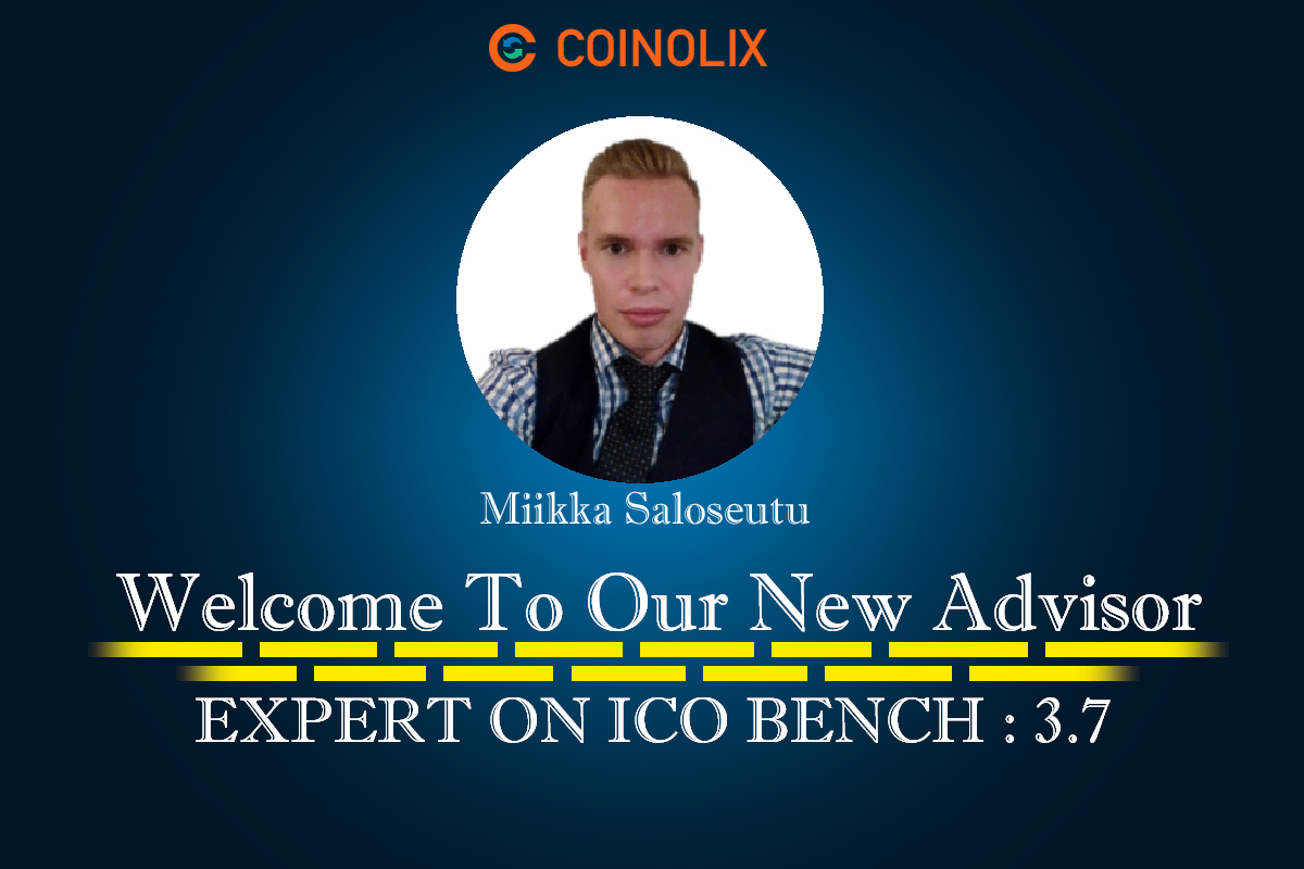 Coinolix Crypto Exchange Welcomes our new marketing advisor Mr. Miikka  Saloseutu - IssueWire