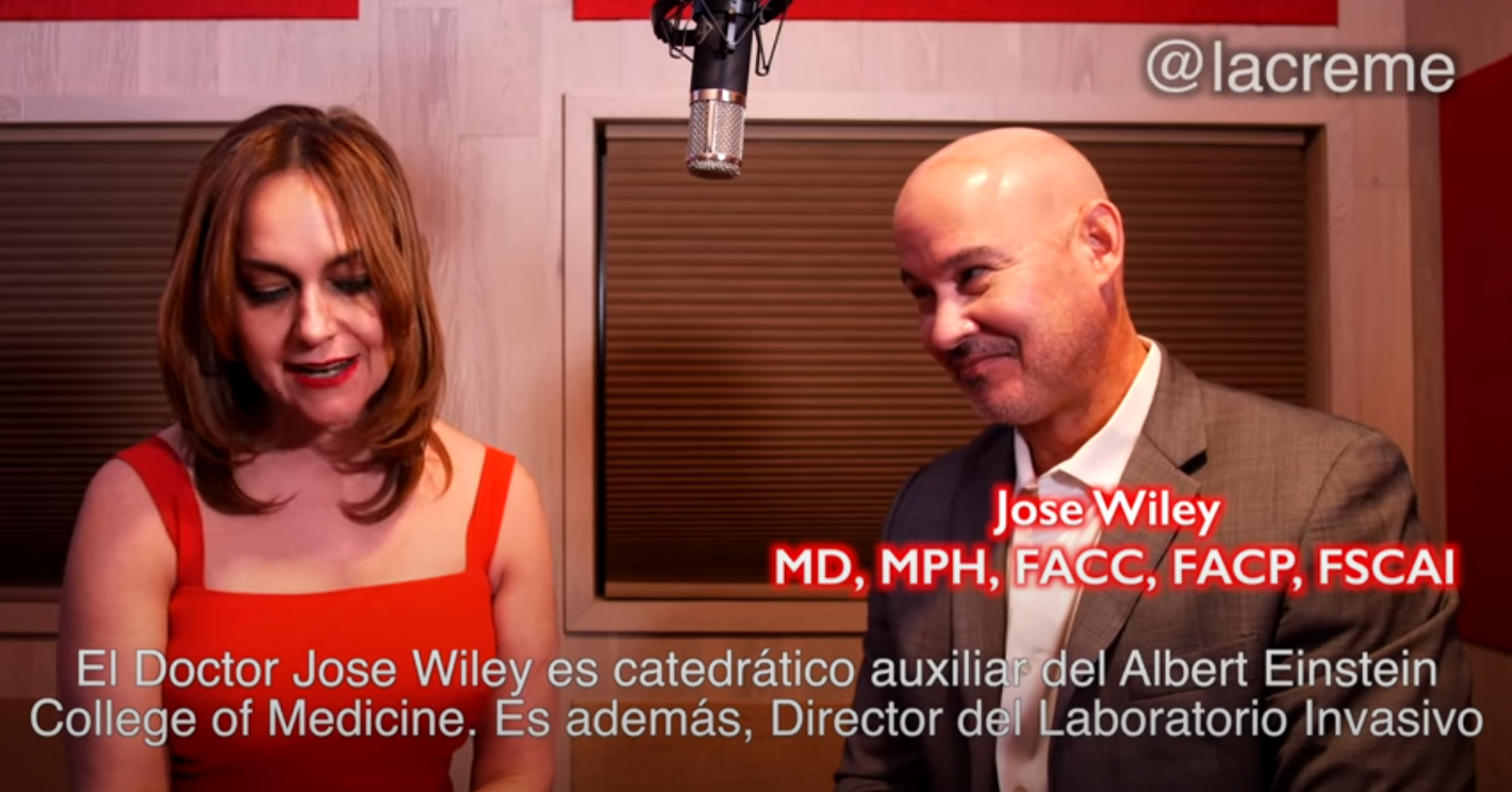 Patricia Pinto with Dr Jose Wiley at La Creme Angels Inc video