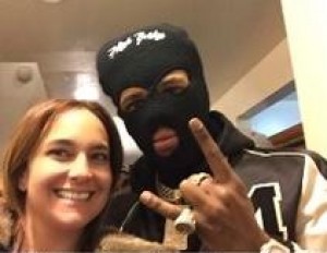 Patricia Pinto of La Creme with A-Boogie Wit Da Hoodie on set