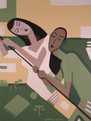 ©️1996 Latinos Have Power and Most of Us Don’t Know It. Acrylic on Canvas. 48” x 36”