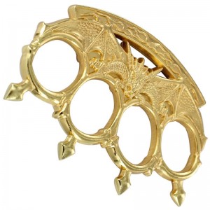brass knuckles paper weight