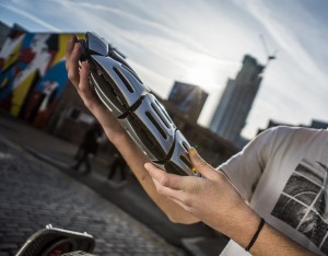 Morpher Flatfold helmet in stunning silver www.morpherhelmet.com