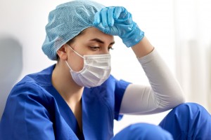 Nurse wearing PPE during COVID-19 pandemic