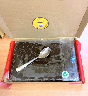 P:ostal Box choc cake Karen