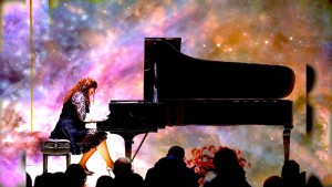 Karen Salicath Jamali Preforming  her composition 