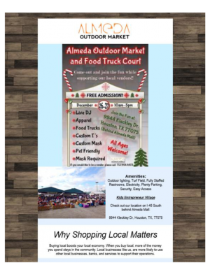 Almeda Outdoor Market flier copy