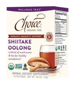Shiitake Oolong is a blend of mushrooms and tea for healthy metabolism.