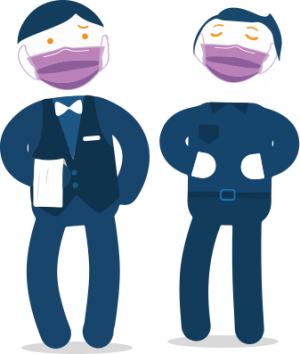 mask wearing survey characters