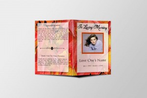 Sample Funeral Program Cover and Back View