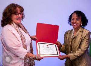 UN Ambassador of Monaco and UN Champion of Change present the Prince Albert II 