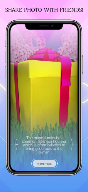 Predict your fortune with cute virtual Japanese cat by AR Maneki Neko