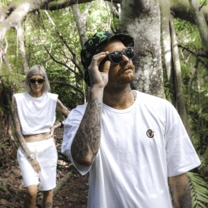 Ricky Basnett and Leigh Vermaak wearing The DiMaggios and The Dillan by Ûs the MOvement