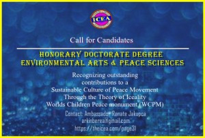 ICEA Honorary Degree in Environmental Arts and Peace Sciences ICEALITY