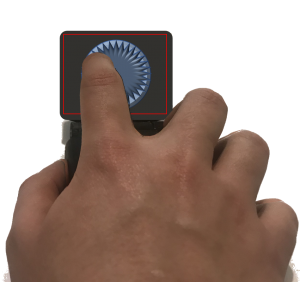 main sur souris cercle