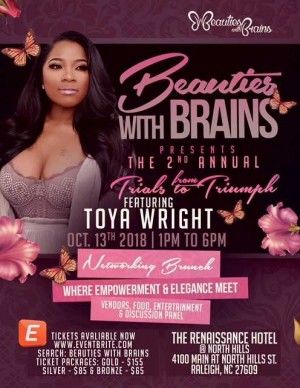 Beauties with Brains Presents Trials to Triumph with Keynote Speaker Toya Wright