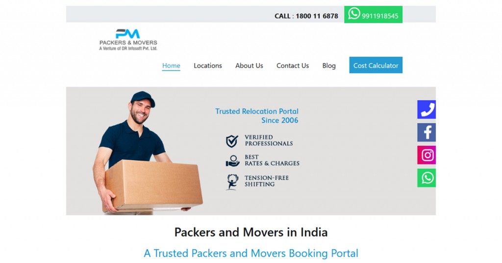 Introduces Packers and Movers Cost Calculator