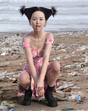 Pippa Pei at the Beach