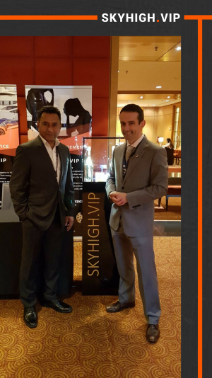 Francis Michael, COO from SKYHIGH.VIP; Neil Bothams, CEO, APAC at Sante Fe Relocation Service (Right)