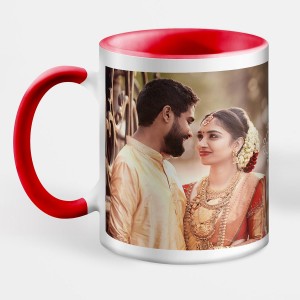 11 OZ Color Inside Custom Printable Mugs MUG CI RED A