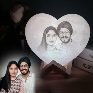 heart shaped couple lamp