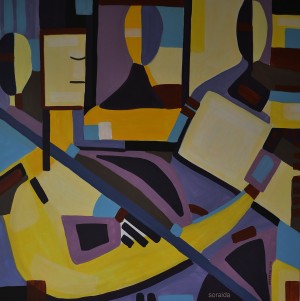 Verdadism Painting: The Great Invisible Wall of Hate