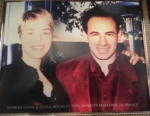 (left) Sharon Stone, (right) Franck Rouas