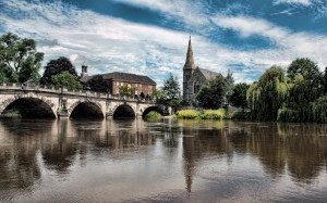 Shrewsbury scenic river view