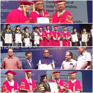 Dr.Agarwal receiving Doctorate Degree
