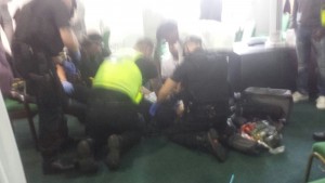 Adam immediately after stabbing 